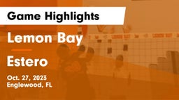Lemon Bay  vs Estero  Game Highlights - Oct. 27, 2023