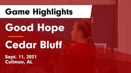 Good Hope  vs Cedar Bluff  Game Highlights - Sept. 11, 2021