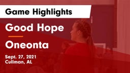 Good Hope  vs Oneonta Game Highlights - Sept. 27, 2021