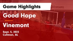 Good Hope  vs Vinemont Game Highlights - Sept. 5, 2023