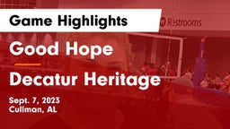 Good Hope  vs Decatur Heritage Game Highlights - Sept. 7, 2023