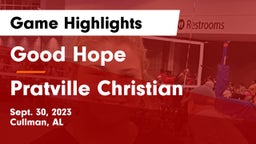 Good Hope  vs Pratville Christian Game Highlights - Sept. 30, 2023