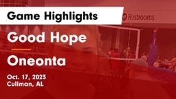 Good Hope  vs Oneonta  Game Highlights - Oct. 17, 2023
