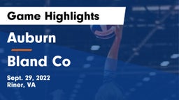 Auburn  vs Bland Co  Game Highlights - Sept. 29, 2022