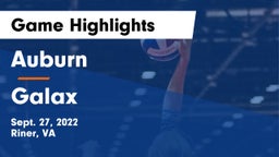 Auburn  vs Galax  Game Highlights - Sept. 27, 2022