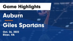 Auburn  vs Giles  Spartans Game Highlights - Oct. 26, 2022