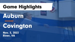 Auburn  vs Covington  Game Highlights - Nov. 3, 2022