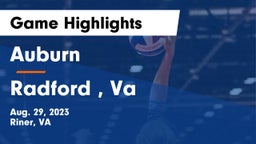 Auburn  vs Radford , Va Game Highlights - Aug. 29, 2023