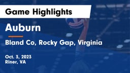Auburn  vs Bland Co, Rocky Gap, Virginia Game Highlights - Oct. 3, 2023