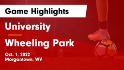 University  vs Wheeling Park Game Highlights - Oct. 1, 2022