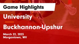 University  vs Buckhannon-Upshur  Game Highlights - March 22, 2023
