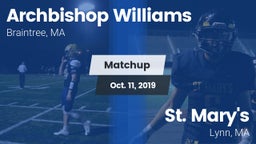Matchup: Archbishop Williams vs. St. Mary's  2019