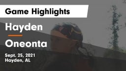 Hayden  vs Oneonta  Game Highlights - Sept. 25, 2021