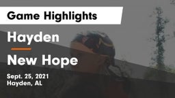 Hayden  vs New Hope  Game Highlights - Sept. 25, 2021