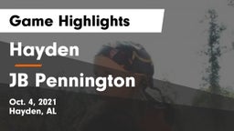 Hayden  vs JB Pennington Game Highlights - Oct. 4, 2021