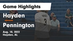Hayden  vs Pennington  Game Highlights - Aug. 18, 2022