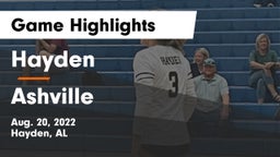 Hayden  vs Ashville  Game Highlights - Aug. 20, 2022