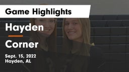 Hayden  vs Corner  Game Highlights - Sept. 15, 2022