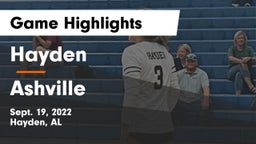 Hayden  vs Ashville  Game Highlights - Sept. 19, 2022