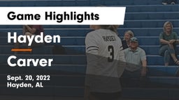 Hayden  vs Carver  Game Highlights - Sept. 20, 2022