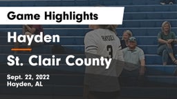 Hayden  vs St. Clair County  Game Highlights - Sept. 22, 2022