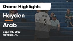 Hayden  vs Arab  Game Highlights - Sept. 24, 2022