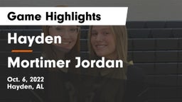 Hayden  vs Mortimer Jordan  Game Highlights - Oct. 6, 2022