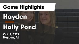Hayden  vs Holly Pond  Game Highlights - Oct. 8, 2022