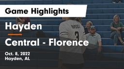Hayden  vs Central  - Florence Game Highlights - Oct. 8, 2022