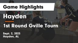 Hayden  vs 1st Round Gville Tourn Game Highlights - Sept. 2, 2023
