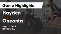 Hayden  vs Oneonta  Game Highlights - Sept. 7, 2023