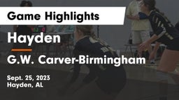 Hayden  vs G.W. Carver-Birmingham  Game Highlights - Sept. 25, 2023