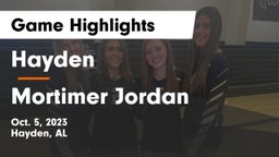 Hayden  vs Mortimer Jordan  Game Highlights - Oct. 5, 2023