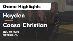 Hayden  vs Coosa Christian Game Highlights - Oct. 10, 2023