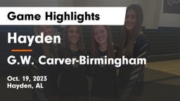 Hayden  vs G.W. Carver-Birmingham  Game Highlights - Oct. 19, 2023