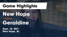 New Hope  vs Geraldine  Game Highlights - Sept. 18, 2021
