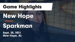New Hope  vs Sparkman  Game Highlights - Sept. 20, 2021