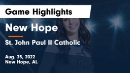 New Hope  vs St. John Paul II Catholic  Game Highlights - Aug. 25, 2022