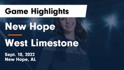 New Hope  vs West Limestone  Game Highlights - Sept. 10, 2022