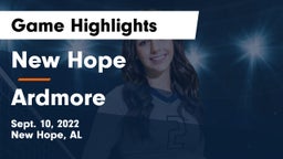 New Hope  vs Ardmore  Game Highlights - Sept. 10, 2022