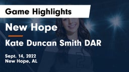 New Hope  vs Kate Duncan Smith DAR  Game Highlights - Sept. 14, 2022