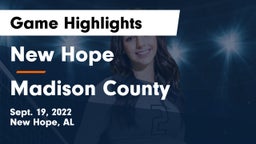 New Hope  vs Madison County Game Highlights - Sept. 19, 2022