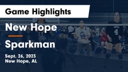 New Hope  vs Sparkman  Game Highlights - Sept. 26, 2023