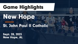 New Hope  vs St. John Paul II Catholic  Game Highlights - Sept. 28, 2023