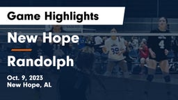 New Hope  vs Randolph  Game Highlights - Oct. 9, 2023