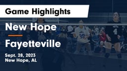 New Hope  vs Fayetteville  Game Highlights - Sept. 28, 2023