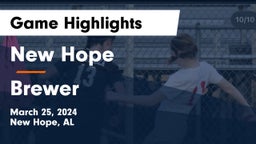 New Hope  vs Brewer  Game Highlights - March 25, 2024