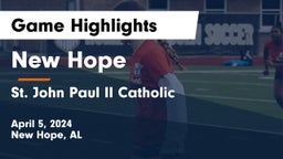 New Hope  vs St. John Paul II Catholic  Game Highlights - April 5, 2024