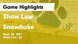 Show Low  vs Snowflake  Game Highlights - Sept. 28, 2021