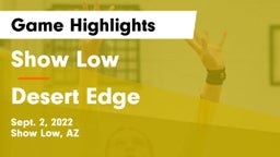 Show Low  vs Desert Edge  Game Highlights - Sept. 2, 2022